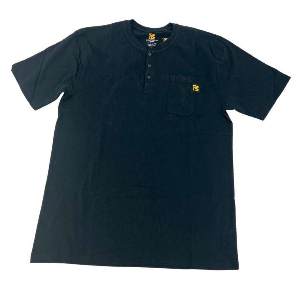 BC Clothing | Men's Henley T-Shirt | Black | Large